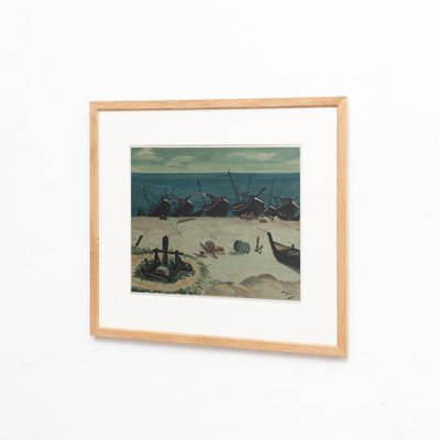 André Derain, The Small Harbour, 1970s, Color Lithograph, Framed-WM-1239819