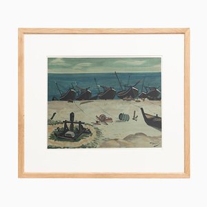 André Derain, The Small Harbour, 1970s, Color Lithograph, Framed-WM-1239819