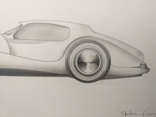 André Ferrand, Grand Coupé 4, 1998, Pencil & Ink-ICD-1345197