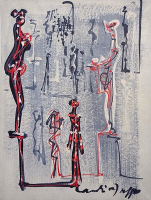 André Masson, At the Museum, Lithograph, 1981-NRC-1449005