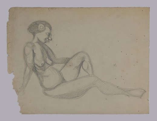 André Meaux Saint-Marc, Naked Woman, Original Pencil, Early 20th Century-ZCI-893200