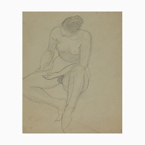 André Meaux Saint-Marc, Naked Woman, Original Pencil, Early 20th Century-ZCI-893198