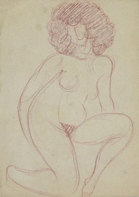 André Meauxsaint-Marc, Naked Woman, Pencil Drawing, Early 20th Century-ZCI-852381