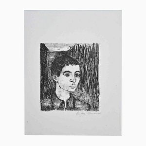 Andre Minaux, Portrait, Original Lithograph, Mid-20th-Century-ZCI-1255940