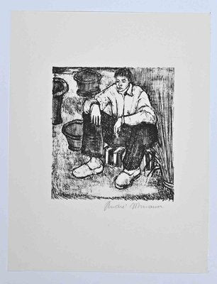 Andre Minaux, The Boy, Original Lithograph, Mid-20th-Century-ZCI-1255943