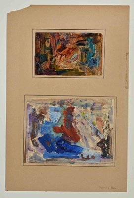 André Rogi, Abstract Composition, Original Oil Painting, Mid 20th Century-ZCI-1403460