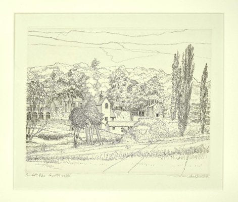 André Roland Brudieux, Landscape, Etching, 1970s-ZCI-871721