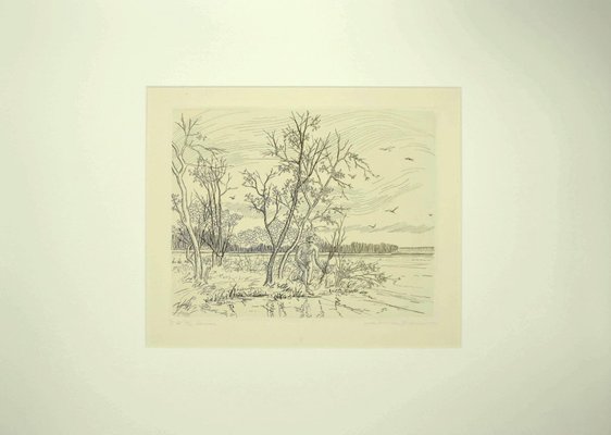 Andre Roland Brudieux, Narcisse, Etching, Mid-20th Century-ZCI-871678