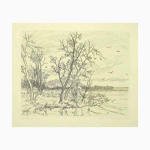 Andre Roland Brudieux, Narcisse, Etching, Mid-20th Century-ZCI-871678