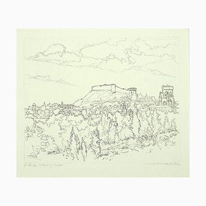 Andre Roland Brudieux, Villeneuve, Etching, Mid 20th Century-ZCI-871679