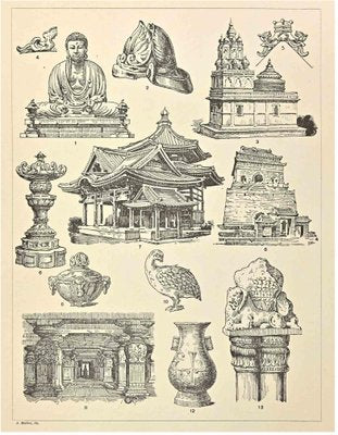 Andrea Mestica, Decorative Motifs: Japanese, Chinese, Chromolithograph-ZCI-1760411