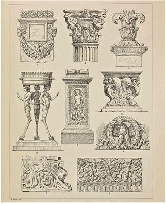 Andrea Mestica, Decorative Motifs: Roman Styles, Chromolithograph-ZCI-1760423