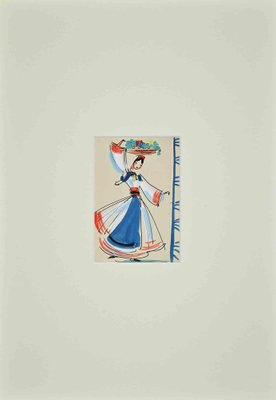 Andrea Preger, Woman Dancing, Original Drawing-ZCI-1758899