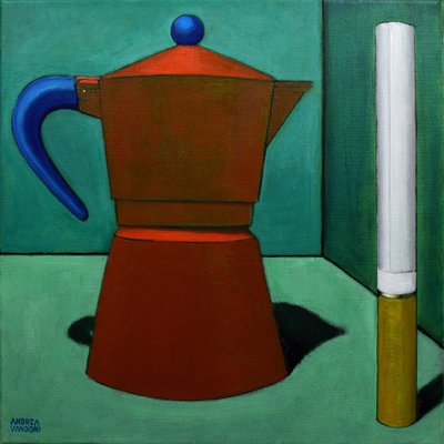 Andrea Vandoni, Coffee and Cigarette 7, 2023, Acrylic on Canvas-CHG-2030950