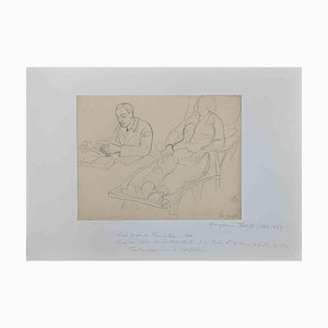 Angelina Beloff, Relax, Pencil Drawing, 1930s-ZCI-1759237