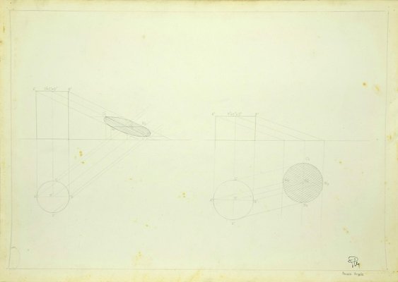 Angelo Faverio, Projection, Drawing, 20th Century-ZCI-803016