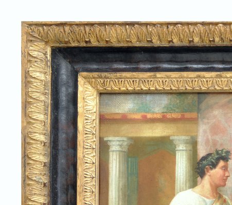 Angelo Granati, Pompeian Scene, Italy, Oil on Canvas, Framed-YUW-1299357