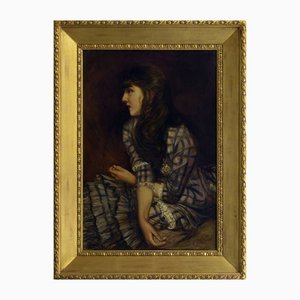 Angelo Granati, Ritratto di donna, Oil on Canvas, Framed-VHF-1179388