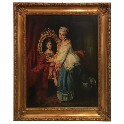 Angelo Granati, The Beautiful Frame, Oil on Canvas, Framed-YUW-1297433