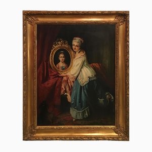 Angelo Granati, The Beautiful Frame, Oil on Canvas, Framed-YUW-1297433