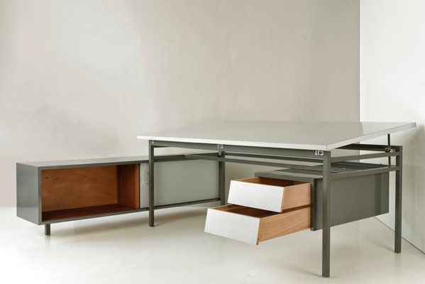 Angled Architect's Desk, Germany, 1960s-LOB-988583