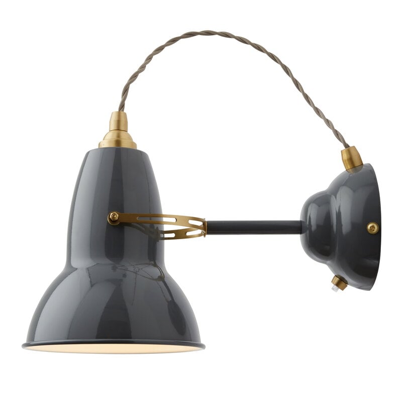 Original 1227 Brass wall light by Anglepoise #elephant grey #