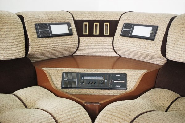 Angular Modular Sofa with Radio, 1970s, Set of 6-KNM-1261519