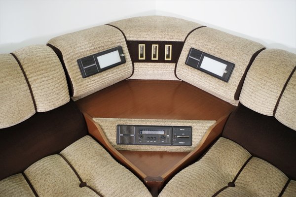 Angular Modular Sofa with Radio, 1970s, Set of 6-KNM-1261519