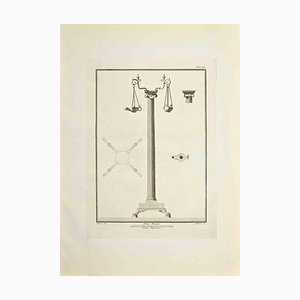 Aniello Cataneo, Oil Lamp, Etching, 18th Century-ZCI-1788653