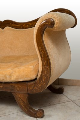 Anique French Sofa in Exotic Wood and Maple, 1800s-KKK-1398201