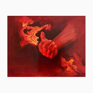 Anna Bukhareva, Sacred Fire, 2022, Oil on Board-CHG-2030252