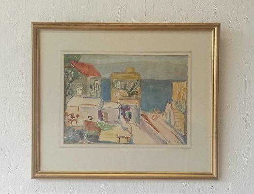 Anna Weingrün-Lieblich, Tiberias, 20th Century, Watercolor-ZEF-1725006