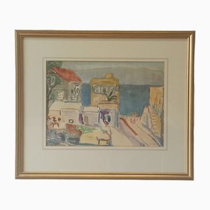 Anna Weingrün-Lieblich, Tiberias, 20th Century, Watercolor-ZEF-1725006