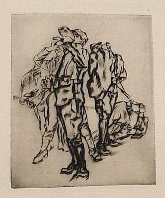 Anselmo Bucci, Le Front Italien, Etching on Paper, 1918-ZCI-1775619