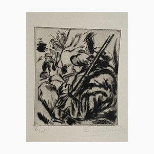 Anselmo Bucci, Military, 1917, Original Etching-ZCI-800530