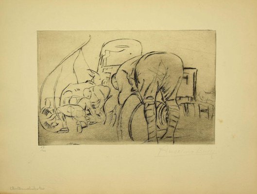 Anselmo Bucci, Military Life, Etching, 1917-ZCI-871013