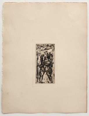 Anselmo Bucci, Reading Soldier, Etching on Paper, 1918-ZCI-1775623