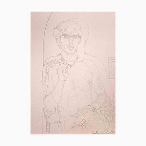 Anthony Roaland, Portrait of a Young Man, Original Pencil Drawing, 1981-ZCI-1394378