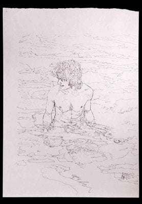 Anthony Roaland, The Boy at the Sea, Original Drawing, 1980-ZCI-1342863