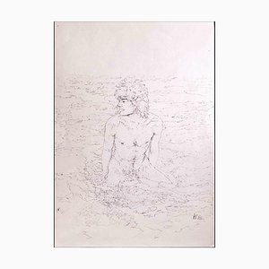 Anthony Roaland, The Boy at the Sea, Original Drawing, 1980-ZCI-1342861