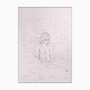 Anthony Roaland, The Boy at the Sea, Original Drawing, 1980-ZCI-1342862