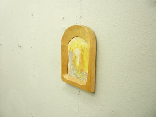 Anthroposophical Limewood Photo Frame, 1950s-UG-1374185