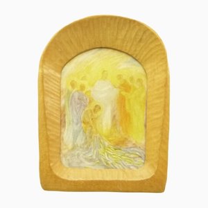 Anthroposophical Limewood Photo Frame, 1950s-UG-1374185