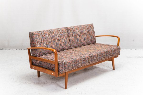 Antimott Easy Chairs & Daybed in Cherry by Walter Knoll / Wilhelm Knoll for Knoll Inc. / Knoll International, 1950s, Set of 3-ZZH-671251