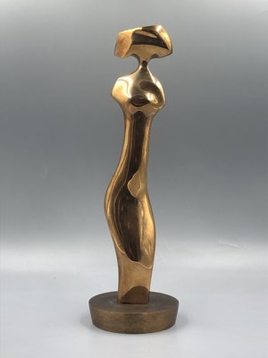 Antinio Grediaga Kieff, Abstract Sculpture, Polished Bronze, 1960s-XOP-2028089