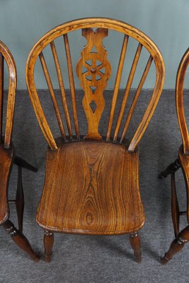 Antique 18th Century English Windsor Dining Room Chairs, Set of 6-HPP-1706151