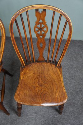 Antique 18th Century English Windsor Dining Room Chairs, Set of 6-HPP-1706151