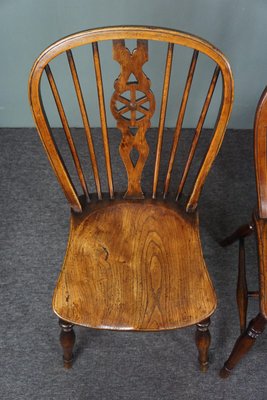 Antique 18th Century English Windsor Dining Room Chairs, Set of 6-HPP-1706151