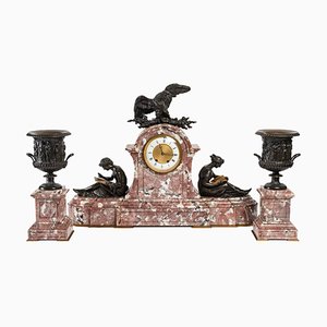 Antique 19th Century Bronze Mantel Set, Set of 3-WFS-1323542