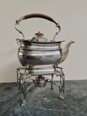 Antique 19th Century English Silver Plated Bouilloir Teapot-IFQ-1210218